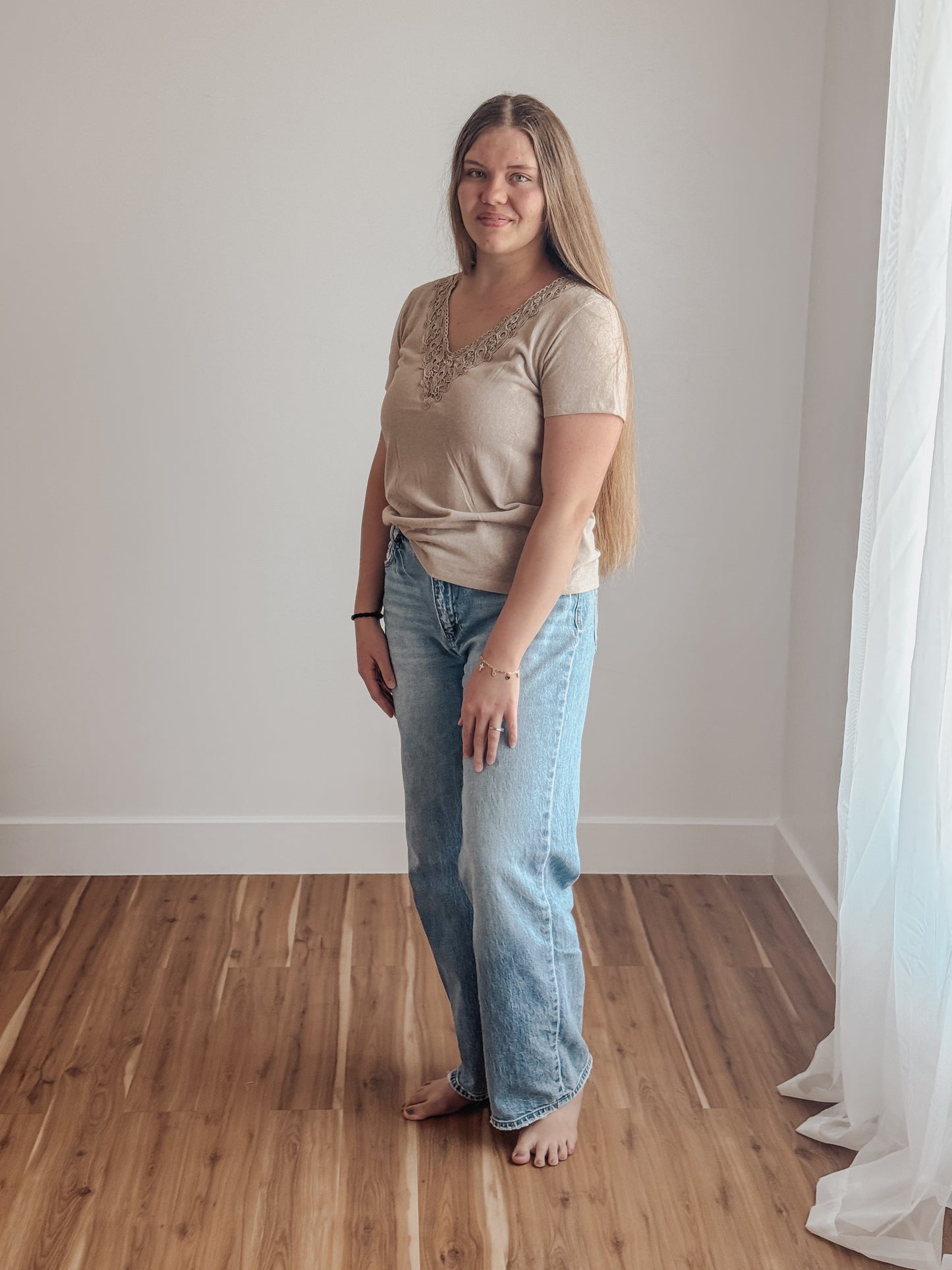 Crochet Trim T Shirt