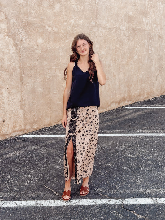 The Harper Tie-Strap Cami Black