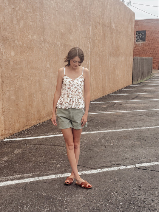 The Willow Floral Peplum Cami