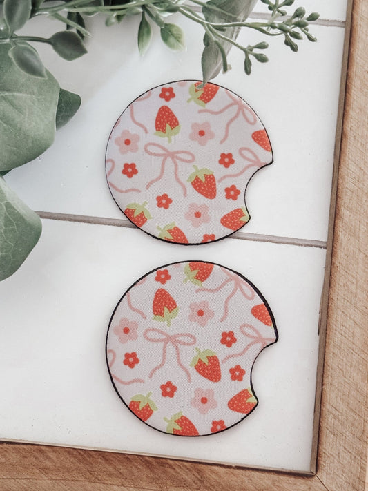 Car Coasters #14 Strawberry Dreams - Emma K Designs