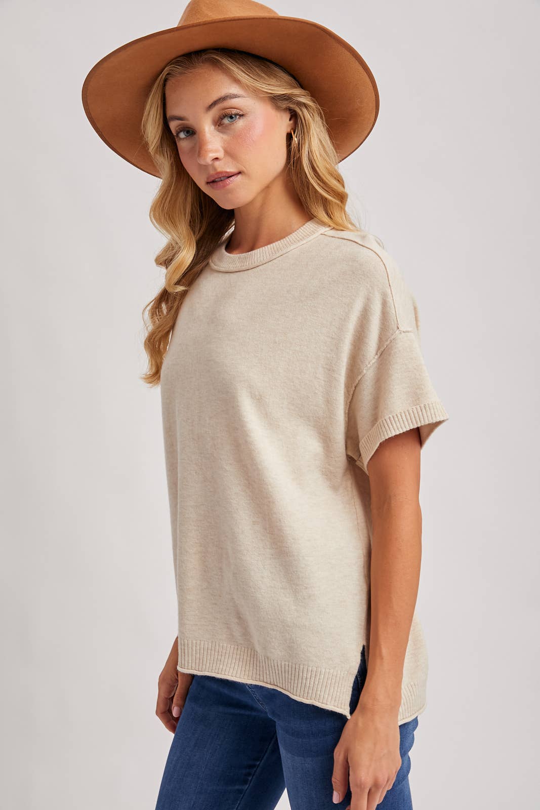 Rowan Soft Knit Tee in Oatmeal