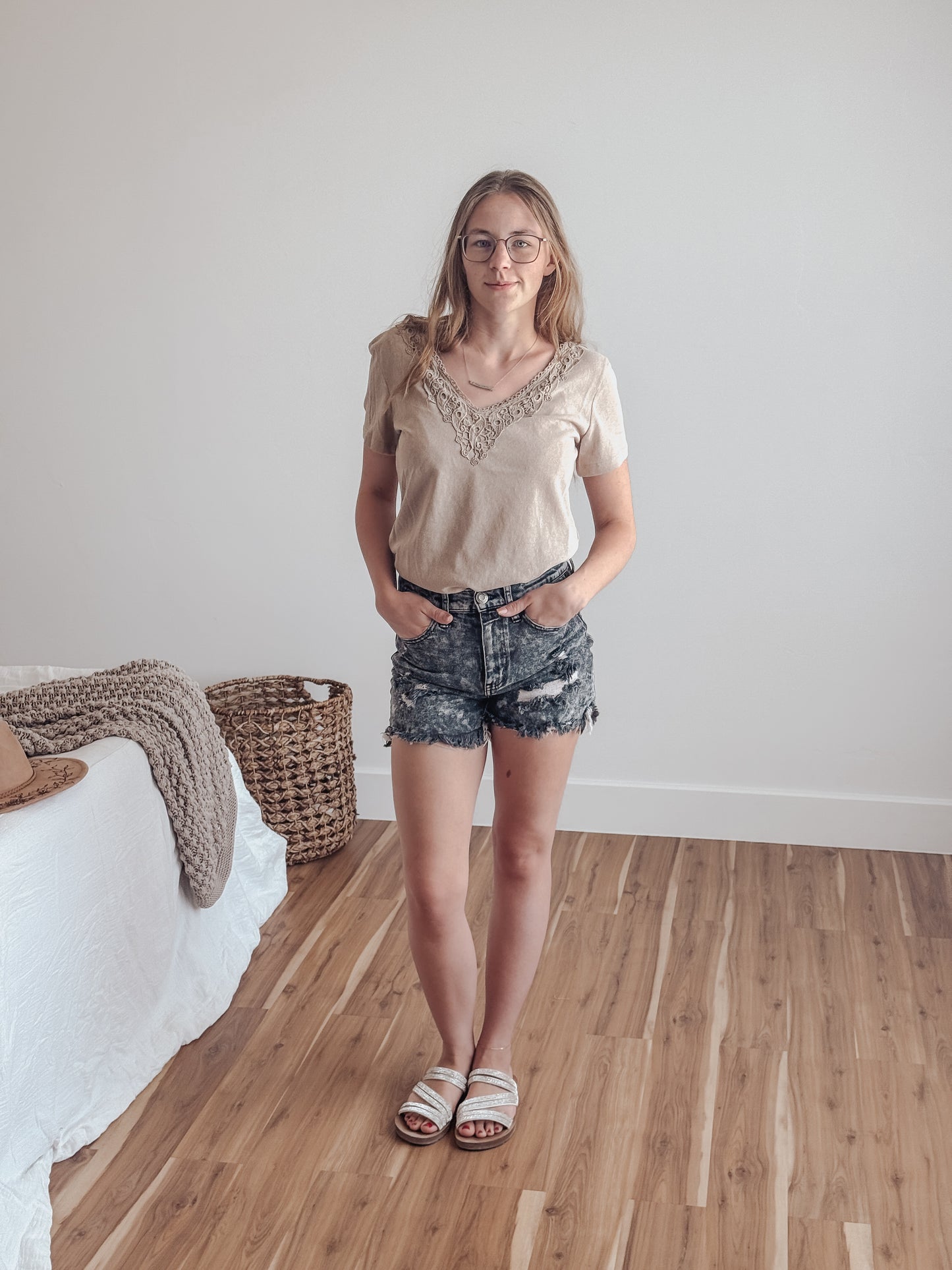 Crochet Trim T Shirt