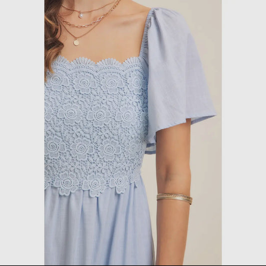 Layla Crochet Midi Dress