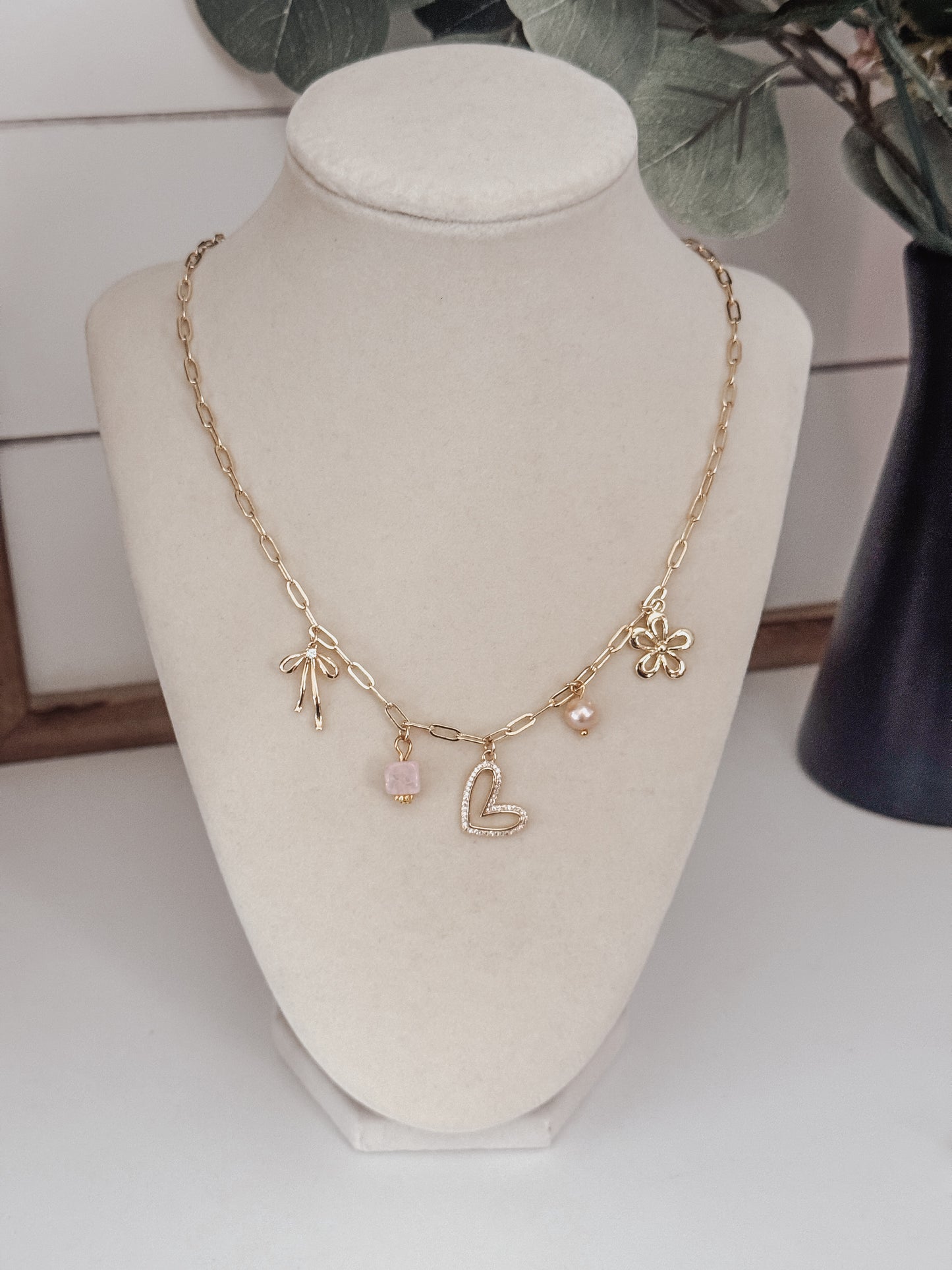Pink Dreams Charm Necklace