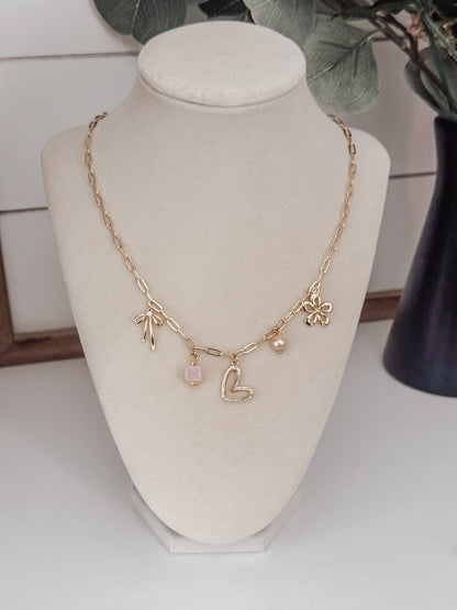 Pink Dreams Charm Necklace