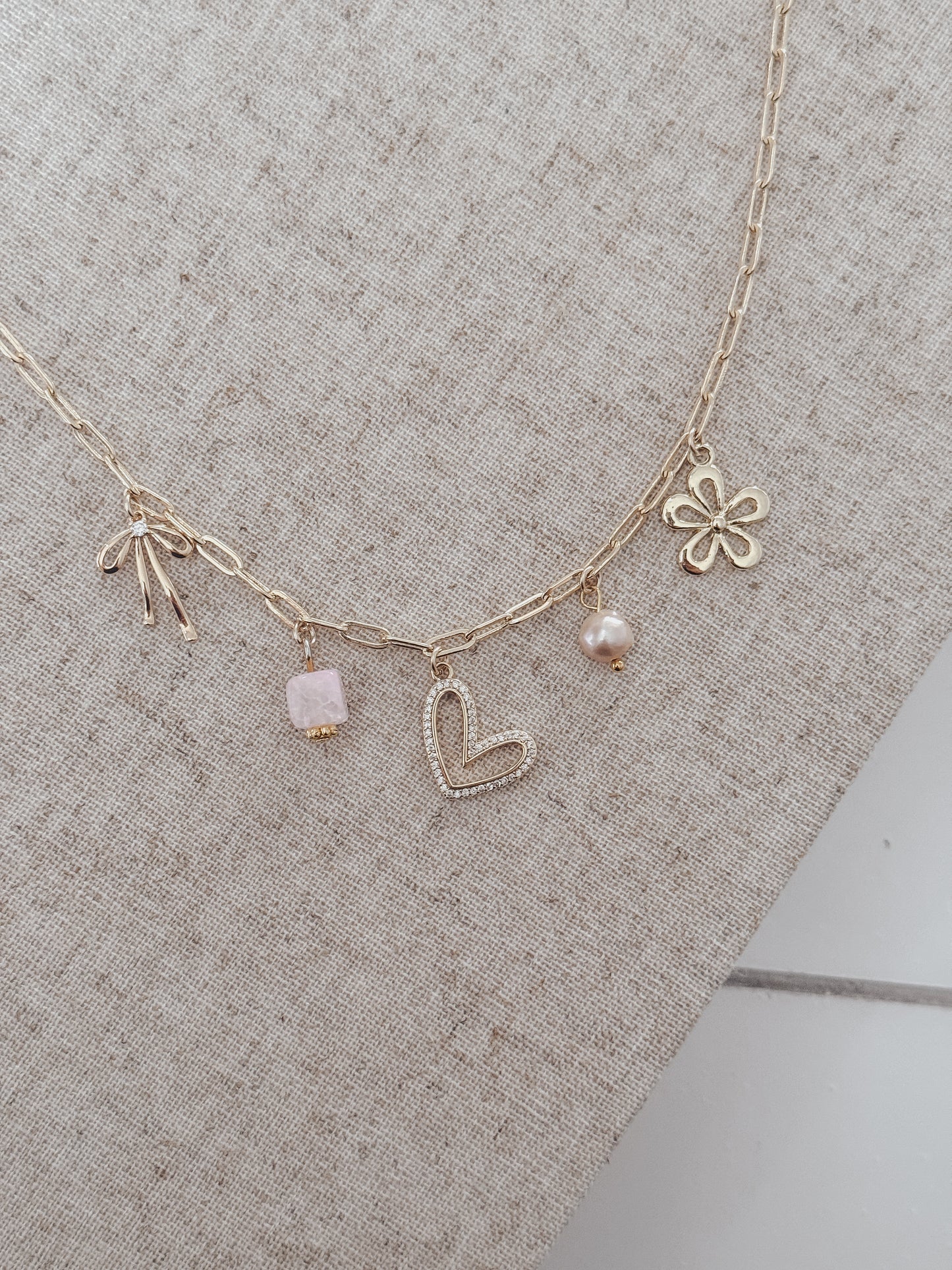Pink Dreams Charm Necklace
