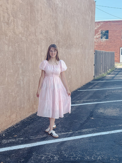 The Blush Belle Midi Dress