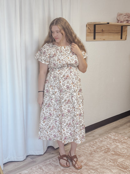 Cynthia Morning Glory Cotton Gauze Dress