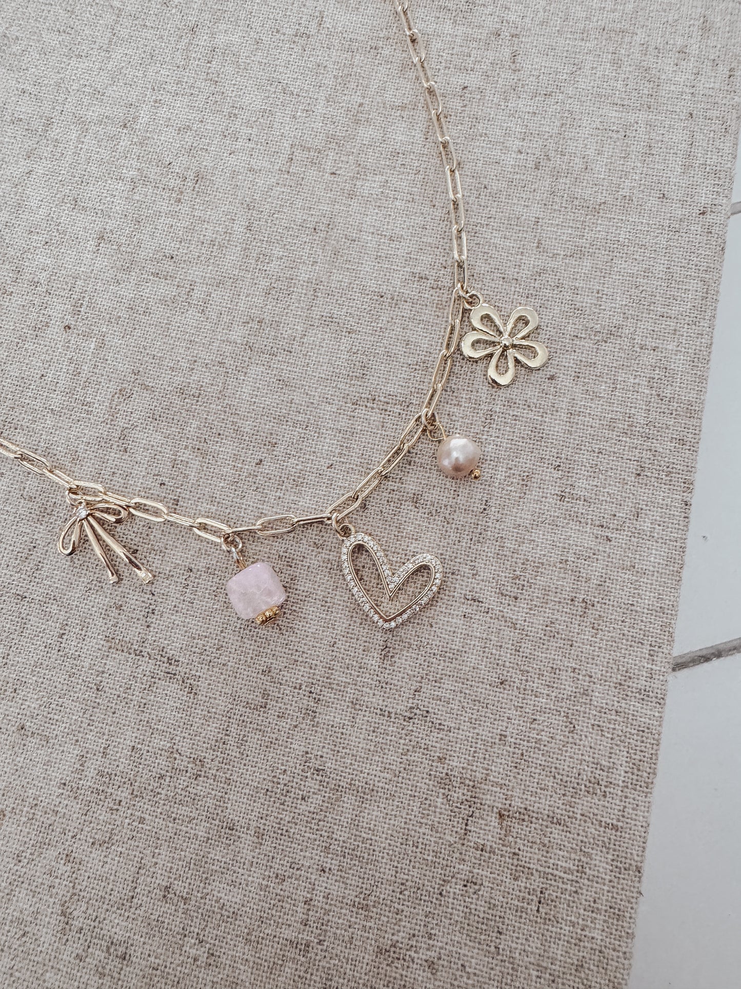 Pink Dreams Charm Necklace