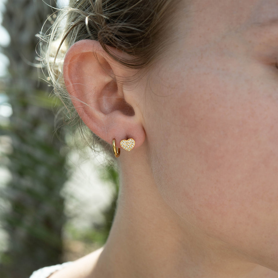 Luxe Heart Stud Earrings