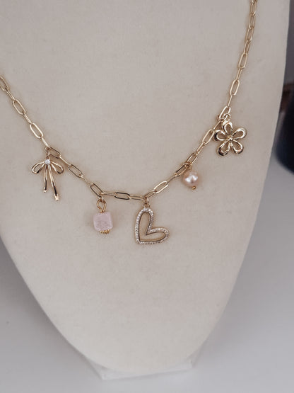 Pink Dreams Charm Necklace
