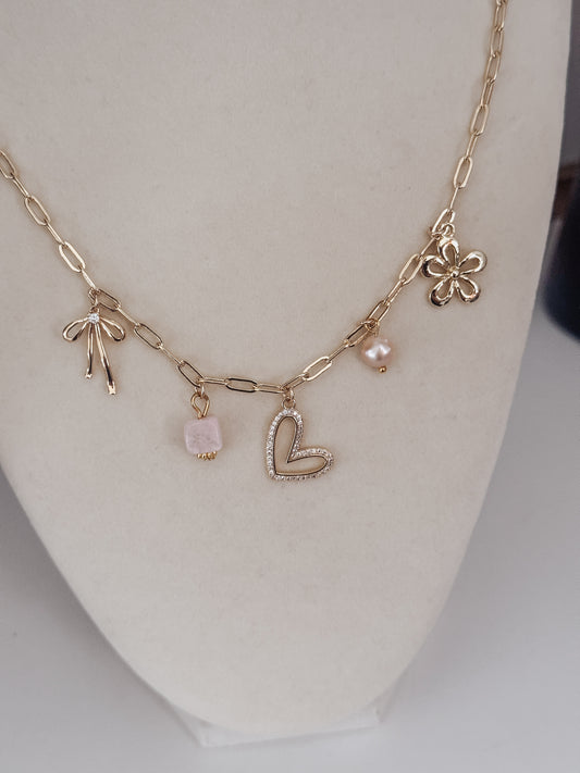 Pink Dreams Charm Necklace