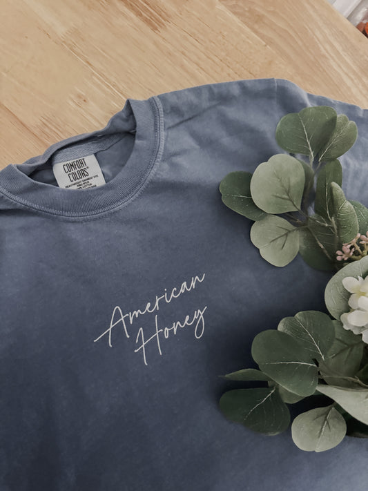 American Honey Denim Blue T-Shirt