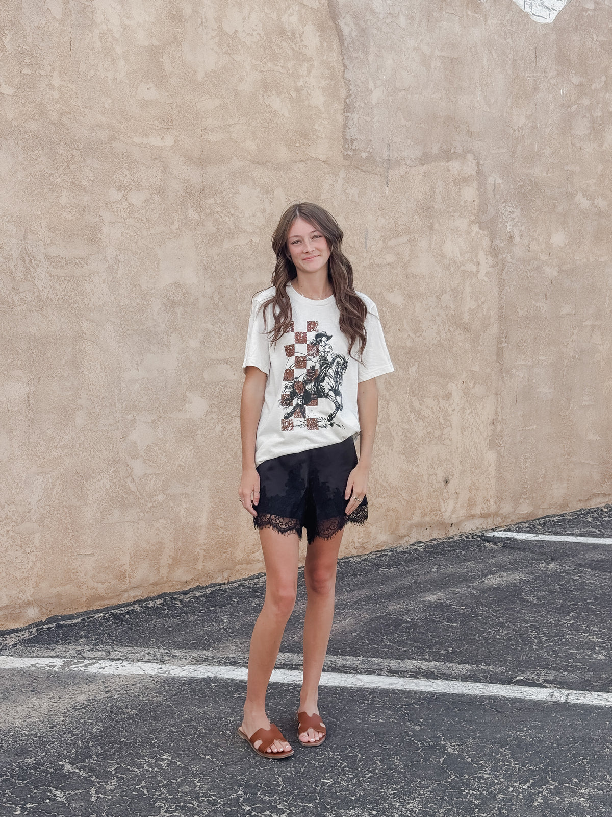 Lace Trim Satin Shorts