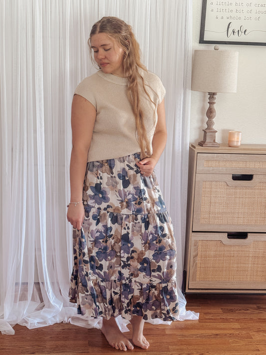 Tiered Maxi Skirt