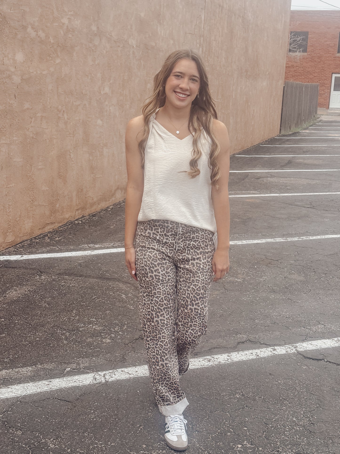 RESTOCKED Leopard Super High Rise Dad Jean