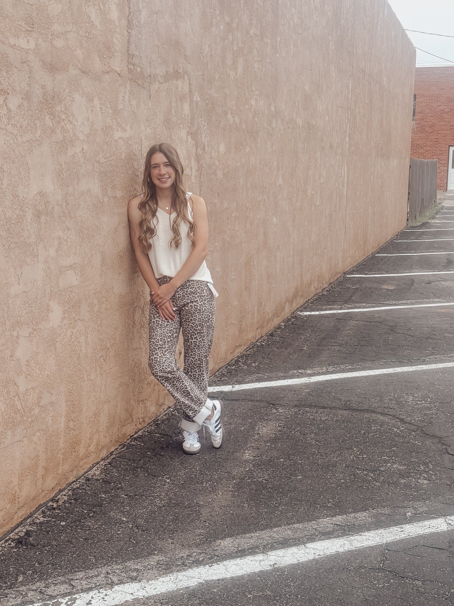 RESTOCKED Leopard Super High Rise Dad Jean