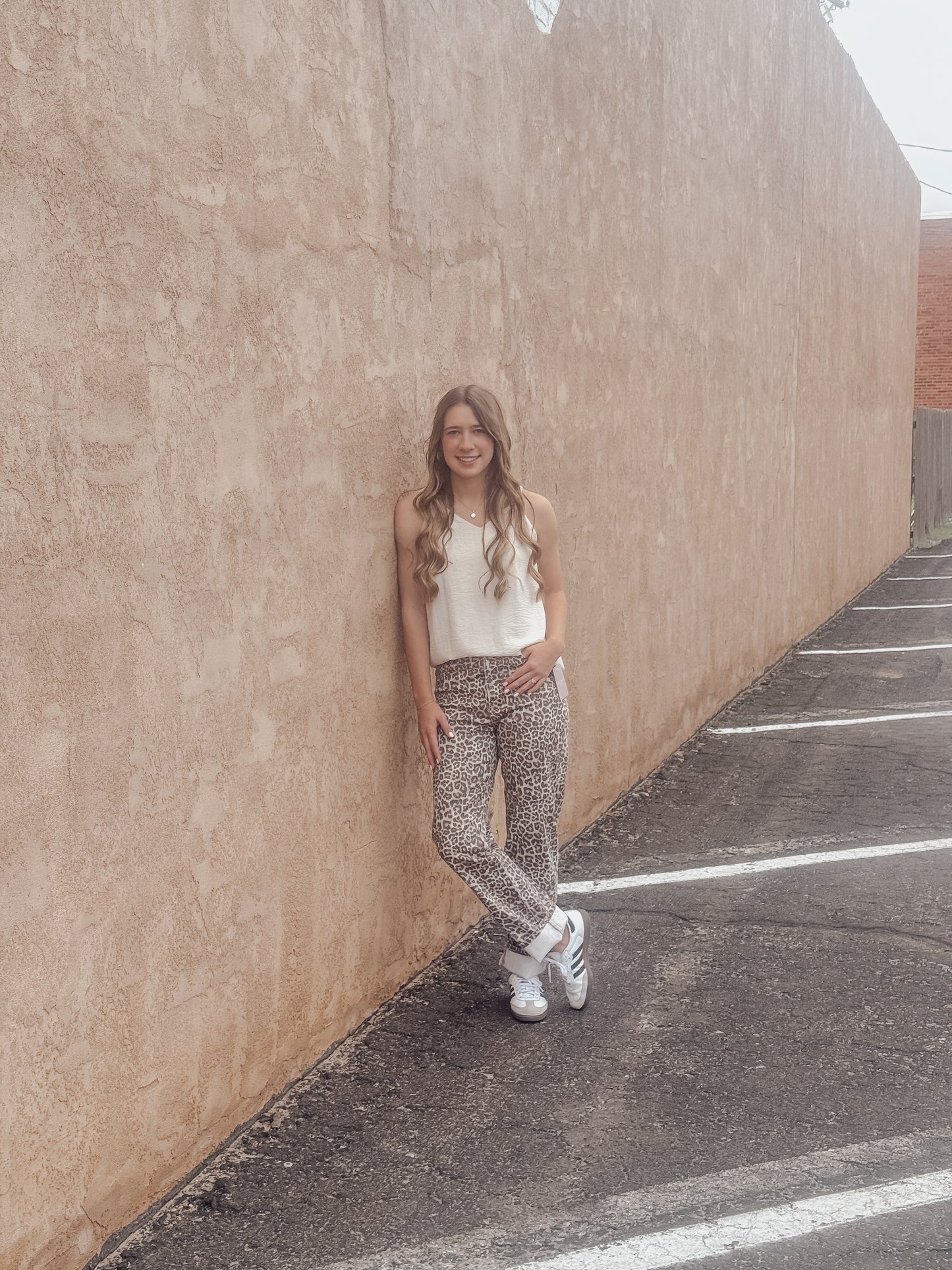 RESTOCKED Leopard Super High Rise Dad Jean