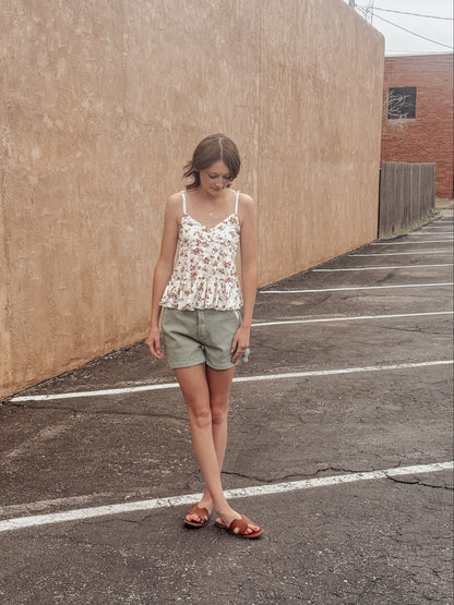 The Willow Floral Peplum Cami
