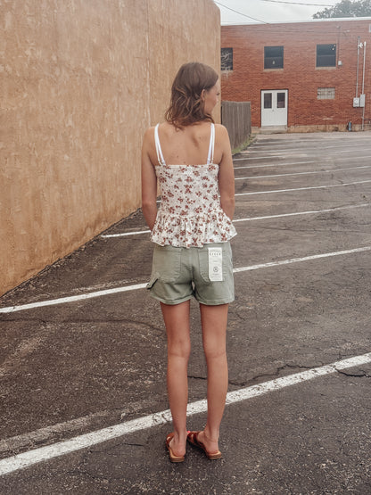 The Willow Floral Peplum Cami