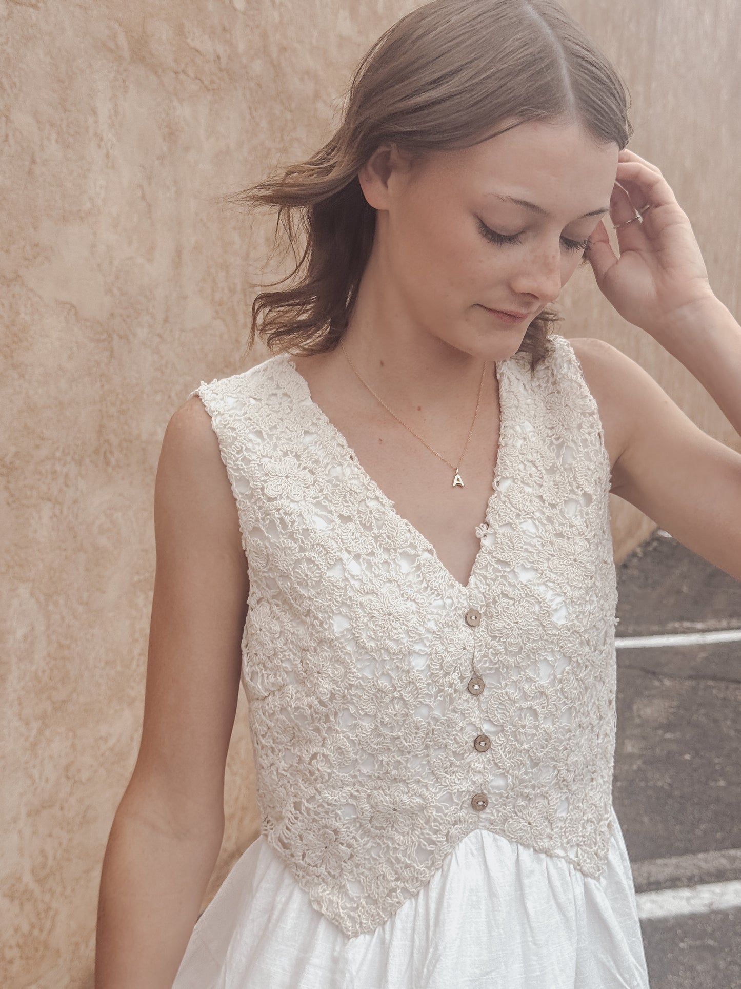 Boho Lace Bodice Mini Dress