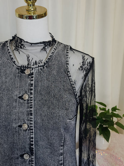 The Ashford Button-Front Denim Dress