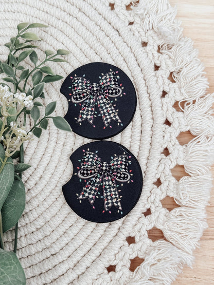 Car Coasters #10 Christmas Bow - Emma K Designs