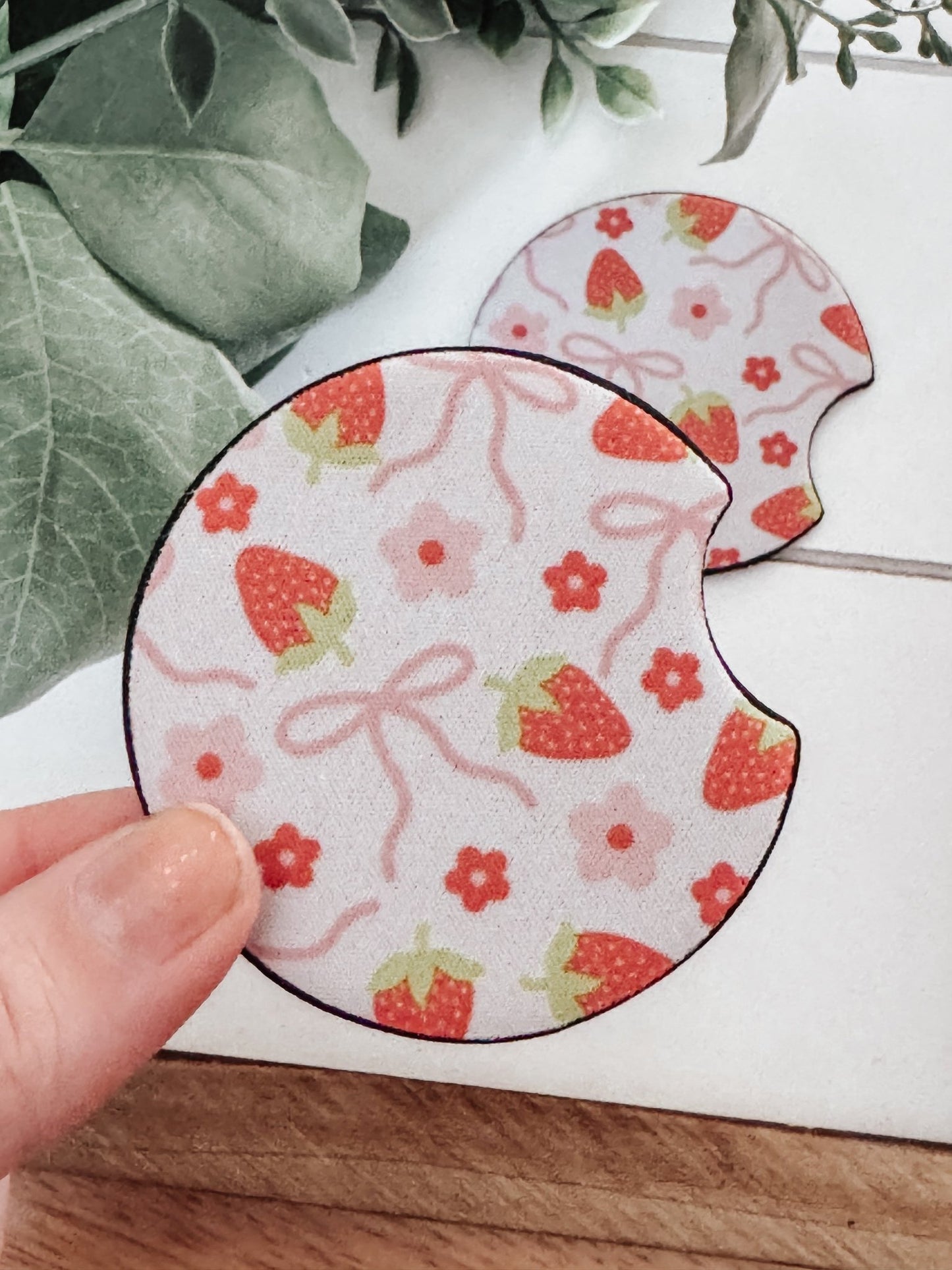 Car Coasters #14 Strawberry Dreams - Emma K Designs