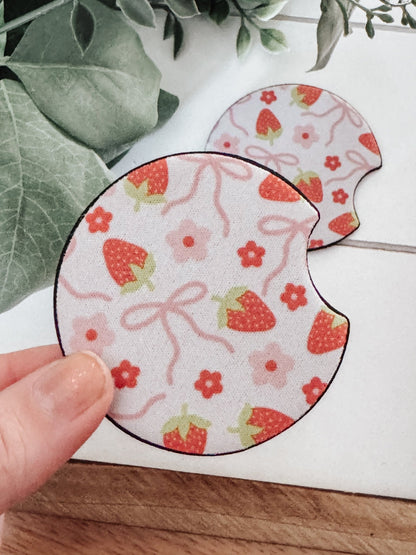 Car Coasters #14 Strawberry Dreams - Emma K Designs