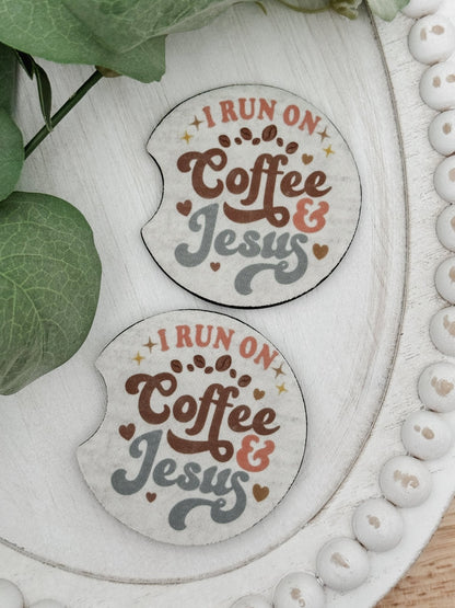 Car Coasters #4 Coffee & Jesus - Emma K Designs