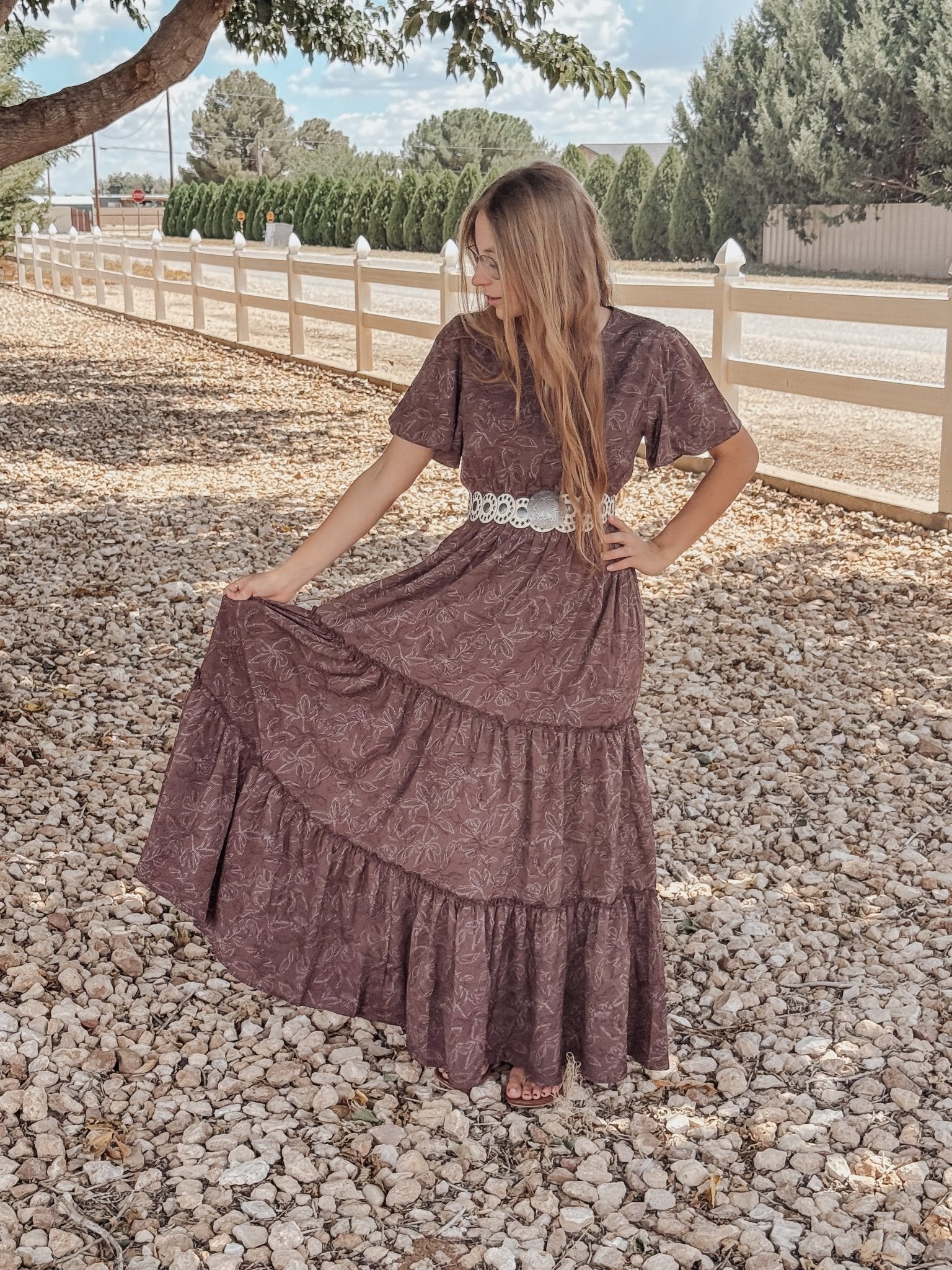 The Eden in Cocoa Ditsy - Emma K Designs