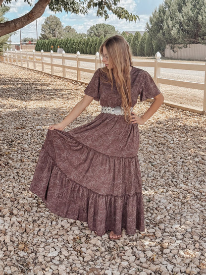 The Eden in Cocoa Ditsy - Emma K Designs