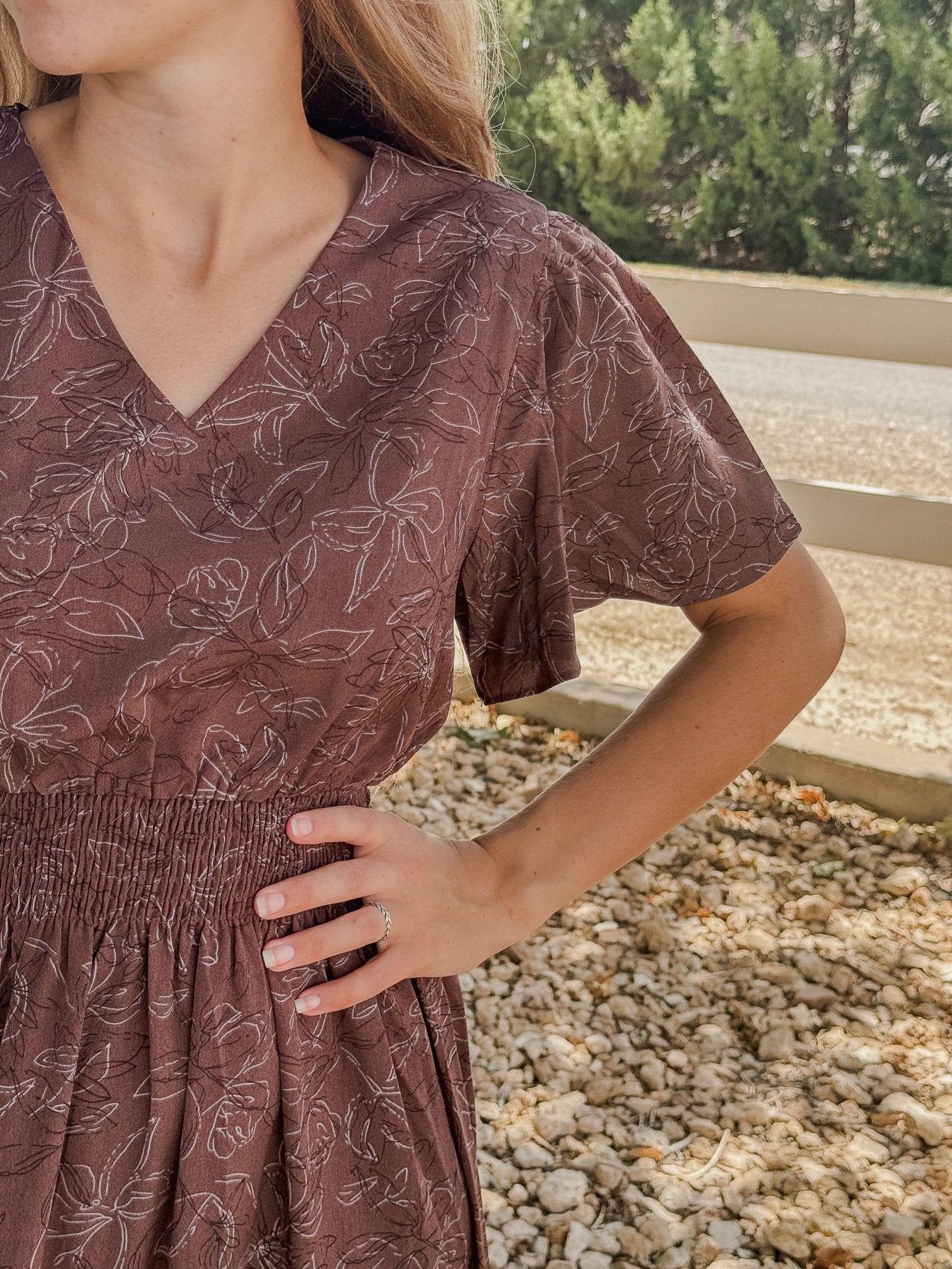 The Eden in Cocoa Ditsy - Emma K Designs