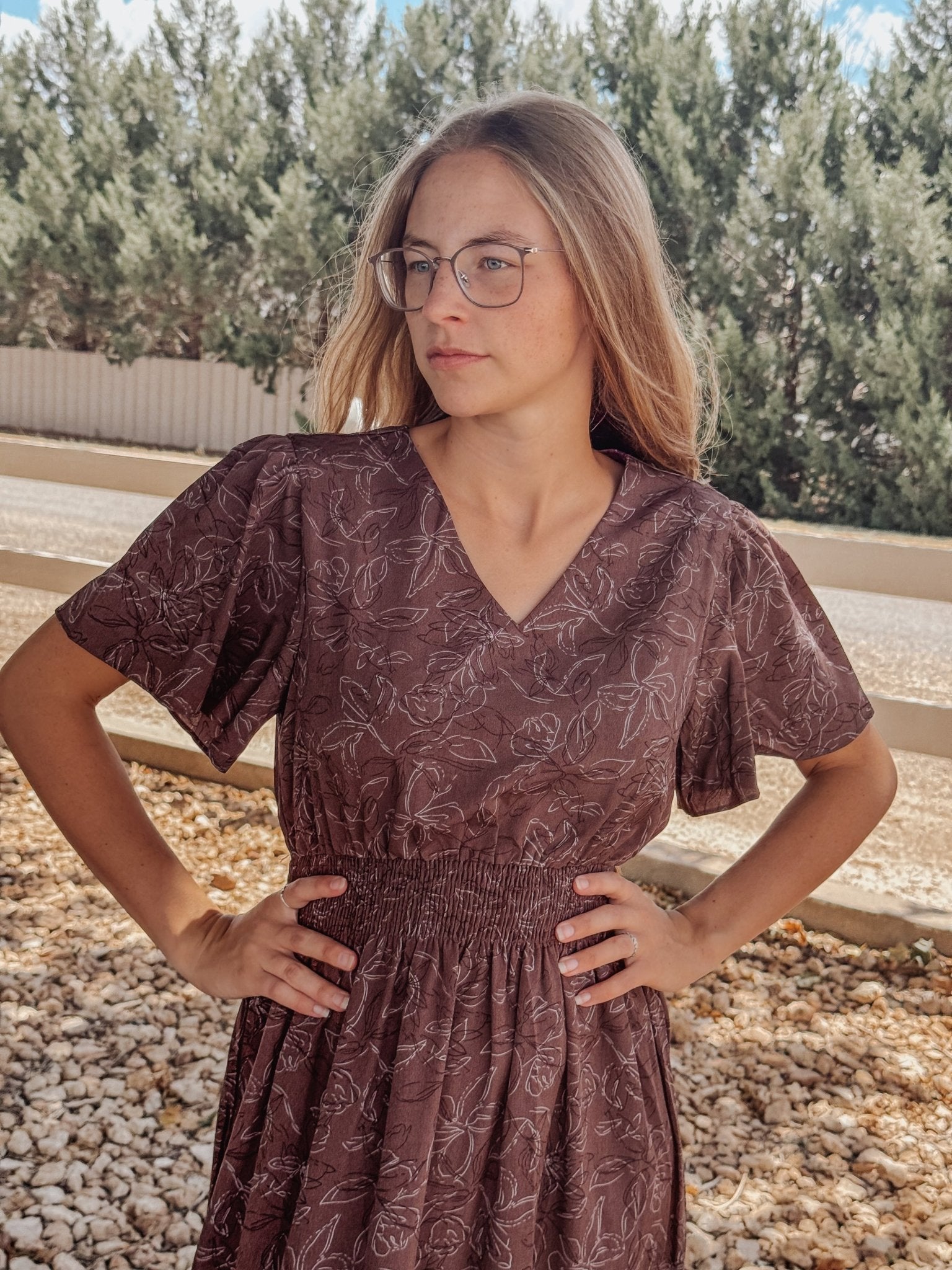 The Eden in Cocoa Ditsy - Emma K Designs