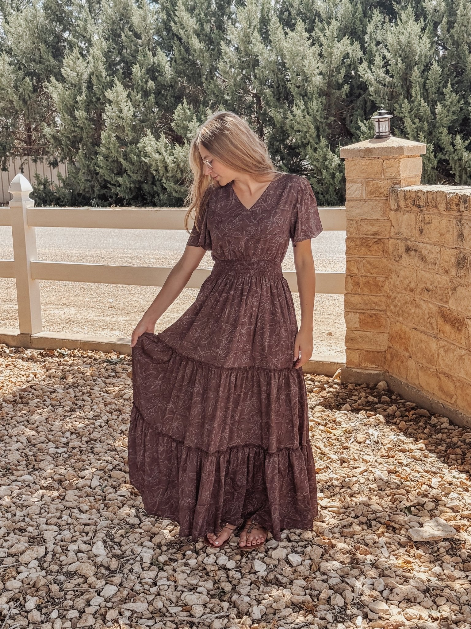 The Eden in Cocoa Ditsy - Emma K Designs